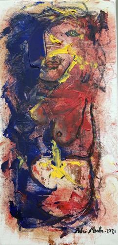 2021 Rakastunut nainen Akryyli kankaalle 40cm x 30cm