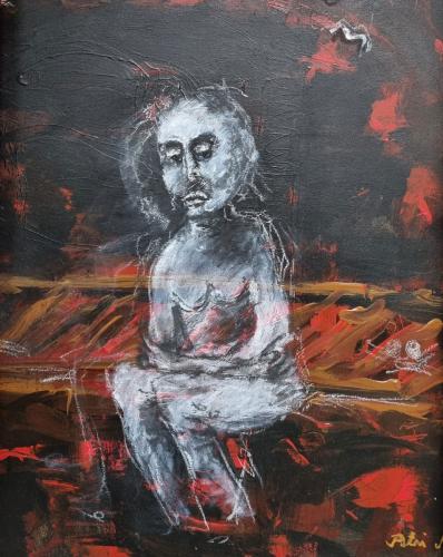 2017 Laiturilla Akryyli kankaalla 65cm x 55cm