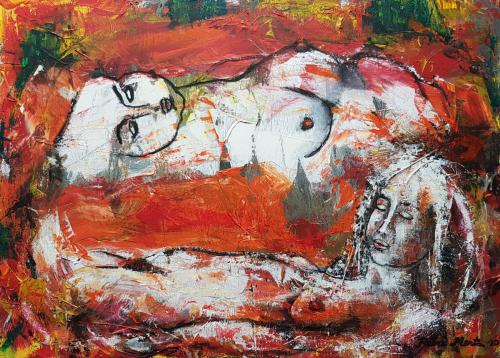 2022 Naisten leiri Akryyli kankaalle 50cm x70cm