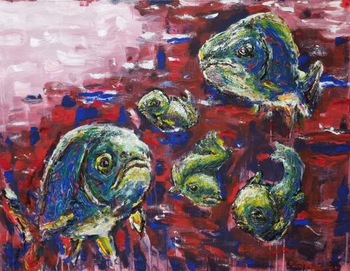 2019 Perheretki Akryyli kankaalle 89cm x 115cm