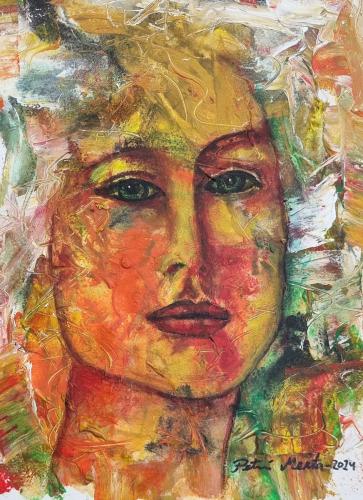 2024 Tiedän mitä ajattelet Akryyli paperille 45cm x 40 cm